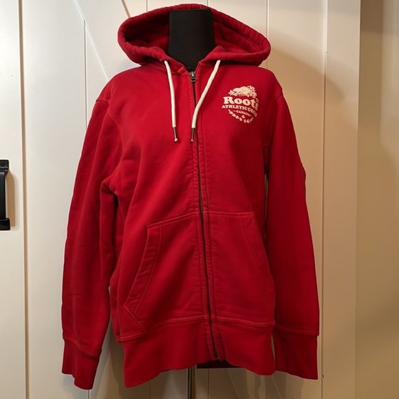 Roots Tops - Roots red zip up hoodie soft warm Canadian sz xs